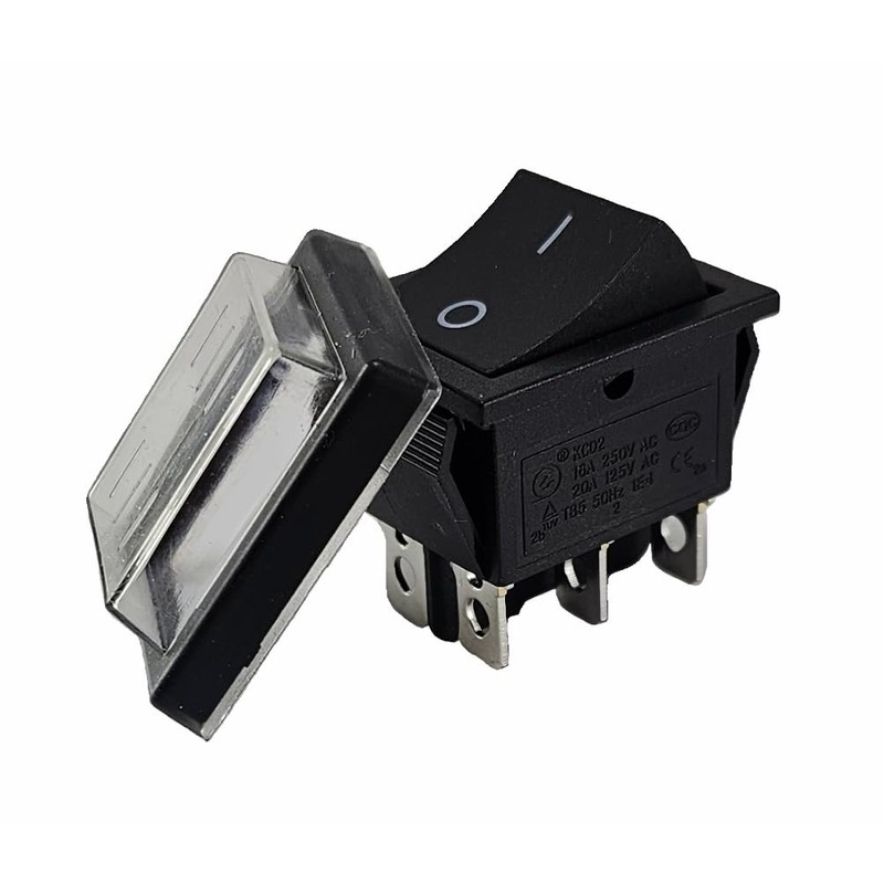 6 Pin 16A 250V On/On Appliance Switch with Waterproof Cover