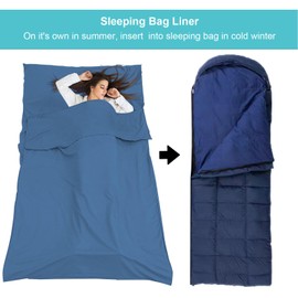 BREENHILL Sleeping Bag Liner, Camping Sheets & Travel Sheet, Hostels & Traveling Adult Sleep Sack for Backpacking, Hotels Lightweight Single & Double Camping Sleeping Bag Liners Pink