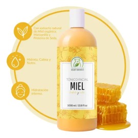 Tónico Facial Hipoalergénico 1L Miel Hidratante Vegano Libre De Crueldad