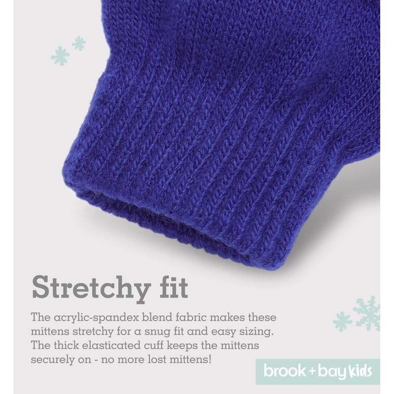 Brook + Bay Toddler Mittens - Kids Magic Gloves Knit