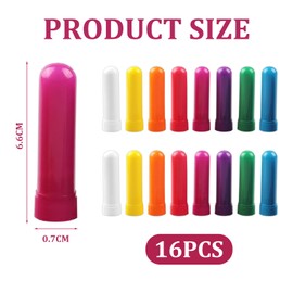 Pack of 16 Essential Oil Smelling Pens, Nose Inhaler Pen (8 Colours), Portable Smelling Sticks, Scented Sticks for Essential Oils for Aromatherapy, Smelling Pen