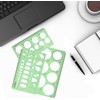 5PCS Circle Template Measuring Geometry Ruler Geometric Drawings Stencils Rulers,