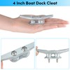 BALAVA Dock Cleat 4 inch Galvanized Iron Rope Cleat Boat
