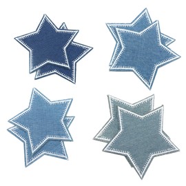 Iron on Patches for Clothes Jeans 8 Pcs Star Denim Patches Iron on Fabric Repair Embroidered Patch for Clothing Jeans Decoration