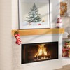 Fireplace Mantel 60"x8"x5" Solid Wood Handcrafted Rustic Fireplace Mantle,Wall Mounted