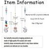 H&D HYALINE & DORA Crystal Suncatcher Hanging Metal Butterfly Decoration,