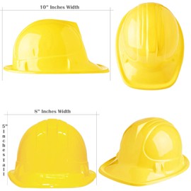 Anapoliz Toy Construction Hard Hats | 20 Pcs. Soft Plastic Yellow Kids Party Hat | Children’s Engineer, Building Dress Up Hats | Theme Favor Caps