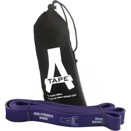A-TAPE Iron Strength Resistance Super Loop Band for Workout Exercise, Fitness, Pull Up, Gym for Men & Women (41 inch) with 1 Year Replacement Warranty (Purple)