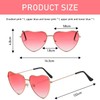 3 Pieces Ombre Heart Shaped Sunglasses, Heart Shaped Sunglasses, Holiday