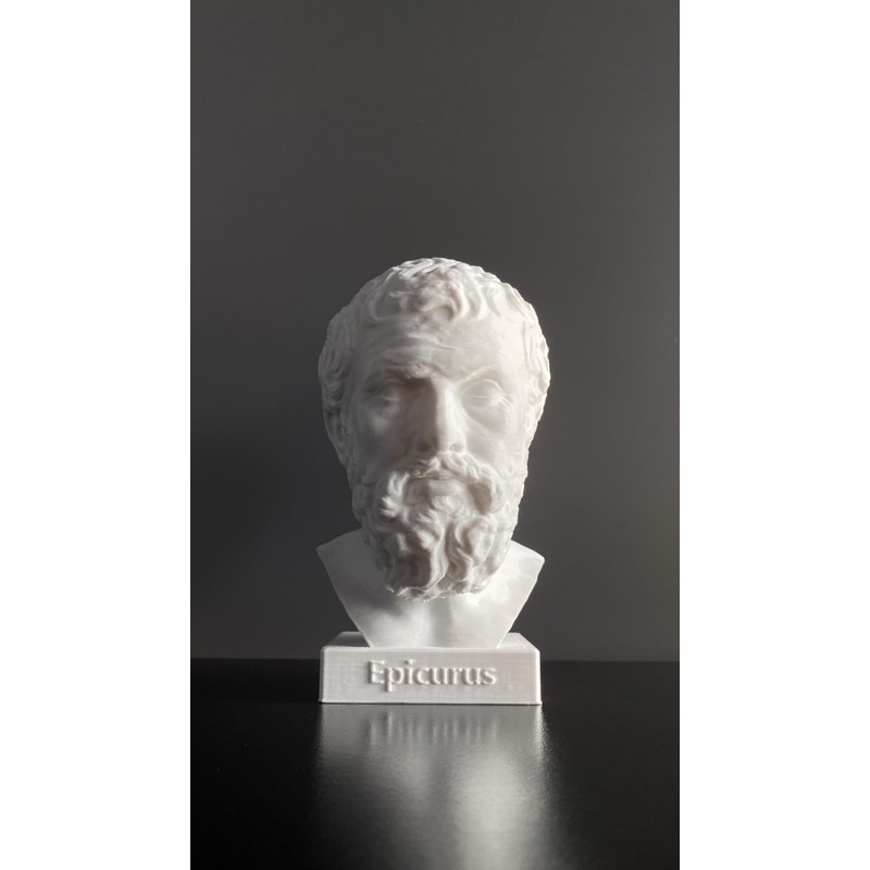 Generic Epicurus Ancient Greek Philosopher. Statue or Bust of Epicurus.