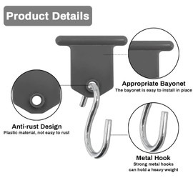 MIARALA RV Camping Awning Clip RV Camping Awning Light Hooks Decoration Accessories for Roll-Out Awning Roller Rod Channel 24 Pcs