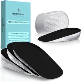 FERSENFREUND© Premium Shoe Insoles Raiser - Heel Wedge Shoe Raiser Heel Raiser Insoles That Make Larger Gel Shoe Insoles Increase Height Increase Insoles - Women 3.5 cm