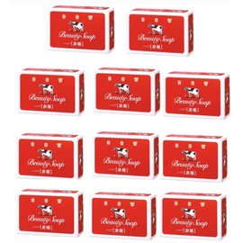 Milk Soap Red Box (Cow Soap, Red Box, 3.2 oz (90 g), Soap x 11 Pieces)