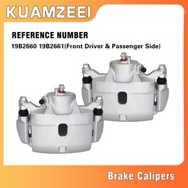 KUAMZEEI19B2660,19B2661 Disc Brake Caliper Assembly Compatible For Acura ILX 2013-2015, For Honda Civic 2013-2021, For Honda CR-Z 2016, For Honda Fit 2013-2014, For Honda For Accord 2003-2017