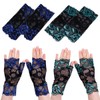 Getrays Women's UV Protection Gloves, 2 Pairs Short, Floral Pattern,
