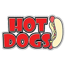 HOT Dogs I Concession Decal Sign Stand cart Dog Vendor