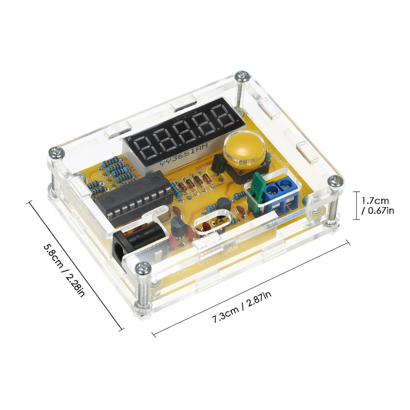 DIY Frequency Tester Crystal Counter Meter Oscillator Tester with Transparent