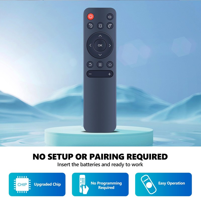 PZL Replacement Remote Control for VOPLLS Mini Projector R1, for