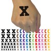 Letter X Uppercase Fun Bold Font Temporary Tattoo Water Resistant