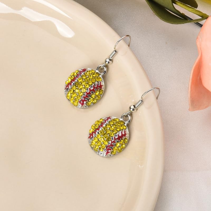 Softball Dangle Drop Earring for Women Dangling Earring for Sister