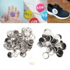100 Set Pin Back Button Parts Blank Smoothing Metal Durable