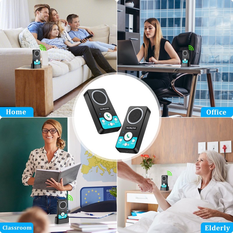 VJANW Intercoms Wireless for Home, 2 Way Audio Hands-Free Long