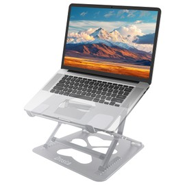 Portable Laptop Stand, Ergonomic Adjustable Laptop Stand for Desk, Computer Stand for Laptop, Laptop Riser with Triangular Stability, Supports 10-20 Inch Laptops up to 55 lbs, Foldable & Portable
