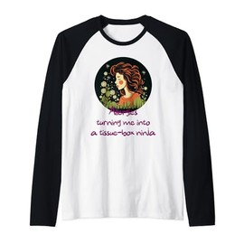 Turning into a ninja tissue box in hay fever allergy season Raglan Baseball Tee