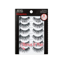 Ardell Ardell Wispies False Eyelashes 113 - Natural Wispy Lashes, Lightweight Reusable Strip Lashes, 6 Pairs, 1 Pack