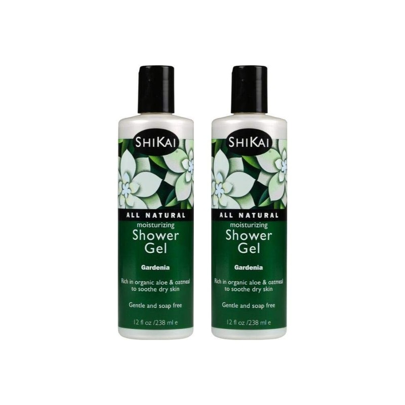 ShiKai Gel de ducha hidratante natural, Gardenia, 12 onzas, 12