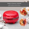 Innoteck Kitchen Pro 550W Mini Waffle Maker – Red Heart-Shaped