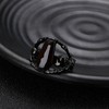 PAMTIER Men's Stainless Steel Skull Ring Gothic Vampire Skeleton Bloody