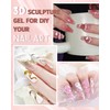 3D Nail Gel, 2 Pcs Clear Sculpting Gel for Nail