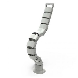 Flexible Cable Guide Spine Cable Trays for Height-Adjustable Cable Management Square 670 mm for Flexible Desk Cable Management with Height up to Height-Adjustable Desks (Grey)