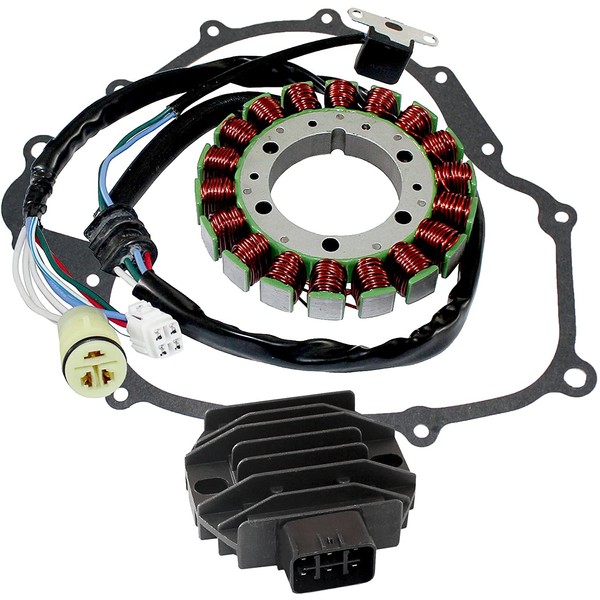 Caltric Stator & Regulator Rectifier Compatible With Yamaha Grizzly 660 Yfm660 2002-2008 Ww/Gasket