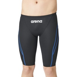 FINA Approved, arena R150 ARN-1022MJ Race Boy's Junior Aqua ADVANCED Junior Half Spats, Black (BKBU)