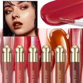 Brillo De Labios, Aceite De Labios Hidratante Y Voluminoso Teñido, Tinte De Labios, Lápiz Labial Líquido De Espejo Transparente De Larga Duración Para Mujeres, Rubor Líquido, Esmalte De Labios, Maquillaje Cosmético (1#)