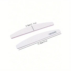 Professional Nail Files, Double Sided Emery Board for Nails 180/240 Grit, Coarse Washable Nail Files for Acrylic Nails & Natural Nails, 5 Pack Fine Grit Nail File