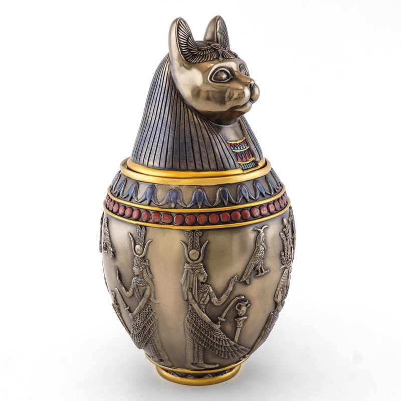 Top Collection Canopic Jar Statue in Cold Cast Bronze -