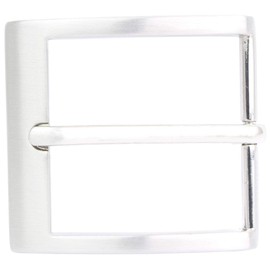 BELTINGER Belt Buckle Wide 5.0 cm | Buckle Interchangeable Buckle Belt Buckle 5.0 mm Solid | Pin Buckle | Interchangeable Belt up to 5.0 cm, Silver, matte