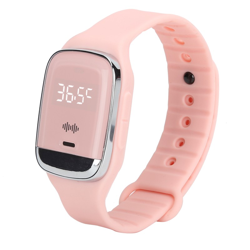 Outdoor Ultrasonic Mosquitoes Repeller Bracelet Portable Electronic Repellent WatchPink