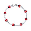 Good Luck Garden Lucky Multi Station Charms Enamel Red Ladybugs