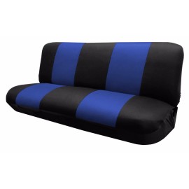 YS Mesh Black/Blue FULL SIZE BENCH Seat Cover  Fits Most Vintage Classic Cars.