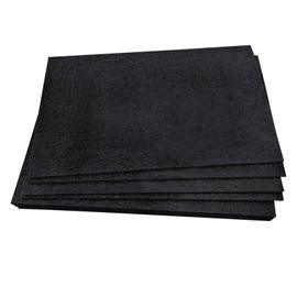 Jtnohx Stiff Craft Felt Sheets, 2mm Thick Felt Fabric for Crafts, 12pcs 7 x 11.3 inch Color Felt Squares for Sewing (Black)