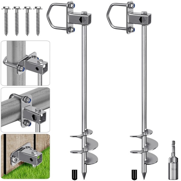 Insaga Ground Anchors - 3'' Wide Spiral Trampoline Anchors High