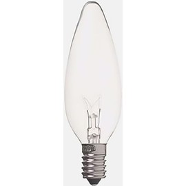 Yazawa C321410C_set Chandelier Bulbs, Clear, 10W, E14 Base, Set of 10