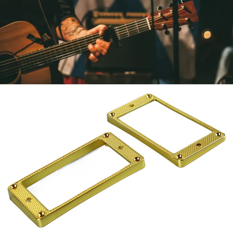 2PCS Guitar Pickup Frame Metal Bridge and Neck Pickups Cover