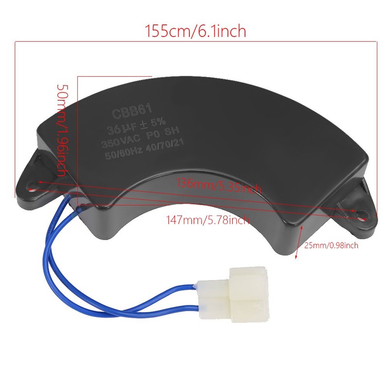 36uF Generator Capacitor AVR Replacement for JKD JIEKEDA CBB61 36uF