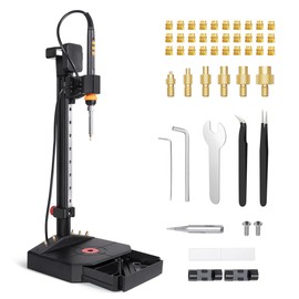 Mintion Vertical Heat Set Insert Tool Pressing Machine with 90W Soldering Iron, Heat Set Tips M2-M8, 30PCS Brass Nuts Threaded Inserts for 3D Printed Part (Nutopress Pro)