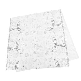 CORHAD Birthday Mermaid Theme Paper Tablecloth Boys and Girls Coloring Table Cover for Parties and Celebrations for Birthday Decorations and Events